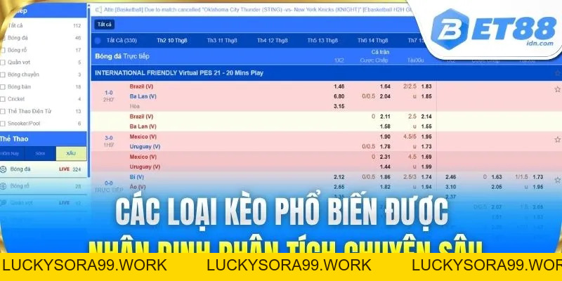 Dự Đoán Bóng Đá BET88 - Cập Nhật Tỷ Lệ Soi Kèo Chuẩn Nhất